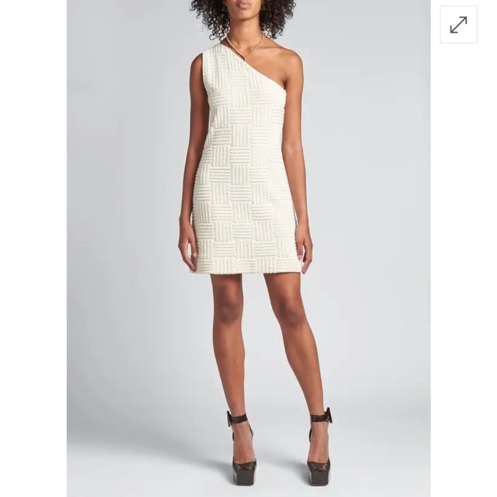 SOLD—BOTTEGA VENETA Intertwined Towelling One-Shoulder Dress XS